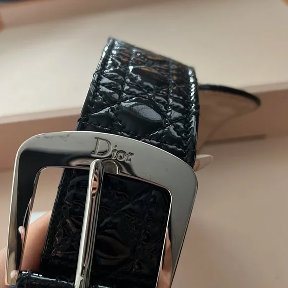 Christian Dior Cannage patent leather belt 95 Dior | Accessories | Christian Dior Cannage Patent Leather  main image 2
